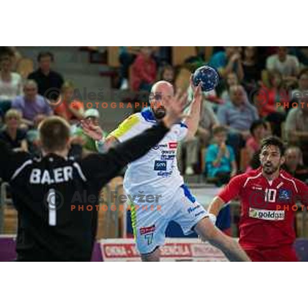 Kavticnik Vid in action during friendly handball match between Slovenia and Austria on June 2, 2014, Maribor
