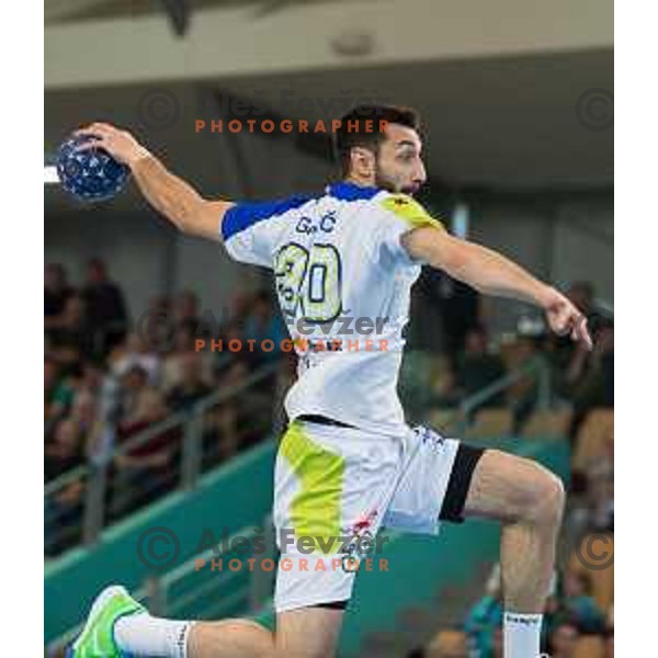 Gajic Dragan in action during friendly handball match between Slovenia and Austria on June 2, 2014, Maribor