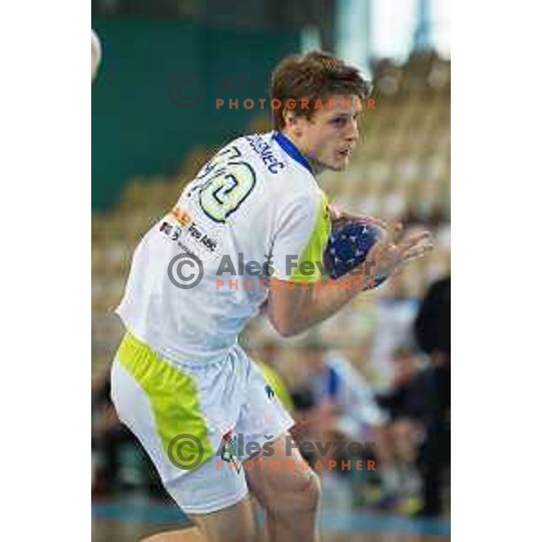 Dolenec Jure in action during friendly handball match between Slovenia and Austria on June 2, 2014, Maribor