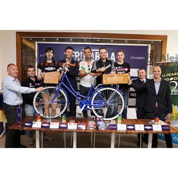 Luka Mezgec of Slovenia cycling team during press conference in Ljubljana, Slovenia on June 4, 2014