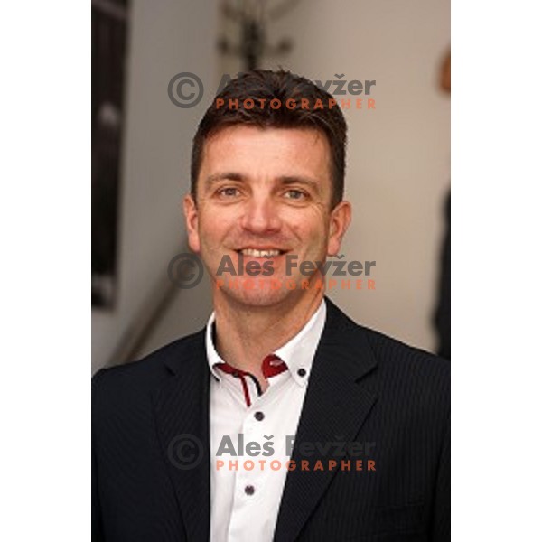 Ales Kalan, secretary general of Slovenia cycling Association during press conference in Ljubljana, Slovenia on June 4, 2014