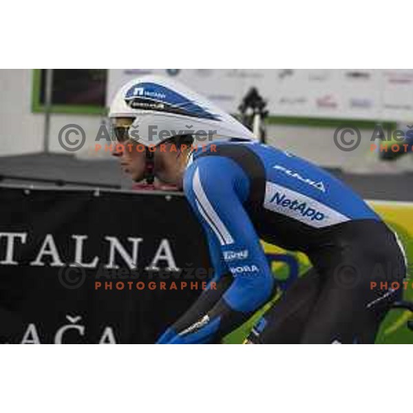 Jarc Blaž at start of Slovenian time trail Championships in Ljubljana.