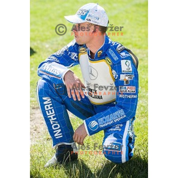 Matej Zagar at speedway race for the 2014 FIM Speedway Grand Prix World Championship Qualifying Round 2, Ljubljana, Slovenia, 07.06.2014