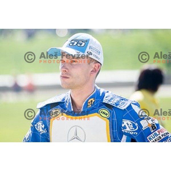 Matej Zagar at speedway race for the 2014 FIM Speedway Grand Prix World Championship Qualifying Round 2, Ljubljana, Slovenia, 07.06.2014
