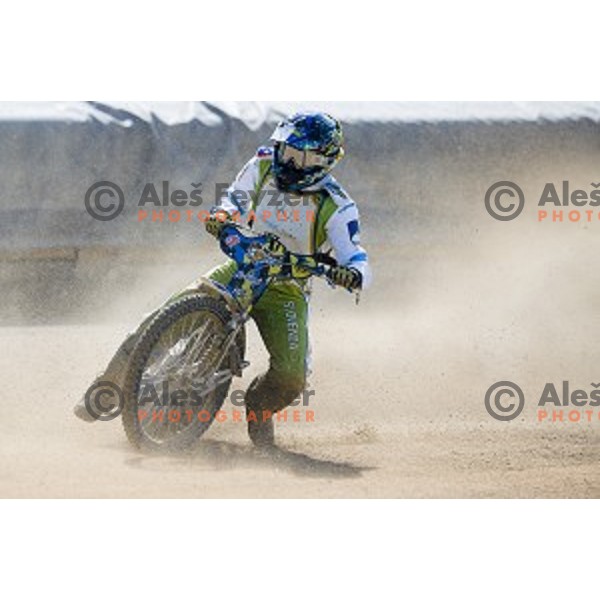 Matic Voldrih at speedway race for the 2014 FIM Speedway Grand Prix World Championship Qualifying Round 2, Ljubljana, Slovenia, 07.06.2014