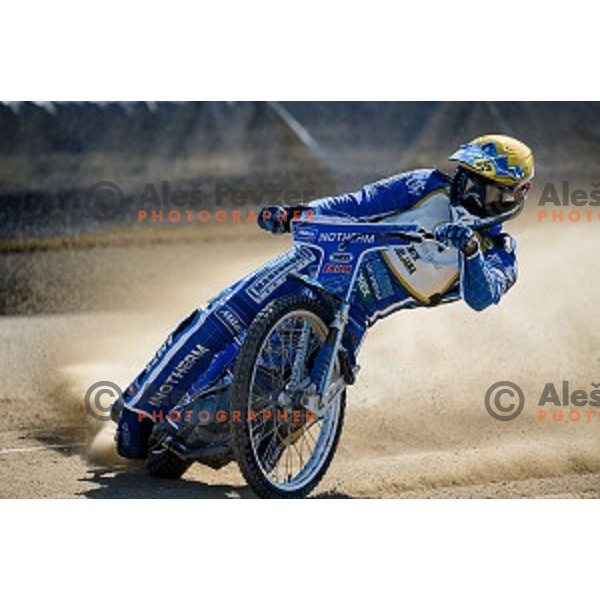 Matej Zagar at speedway race for the 2014 FIM Speedway Grand Prix World Championship Qualifying Round 2, Ljubljana, Slovenia, 07.06.2014