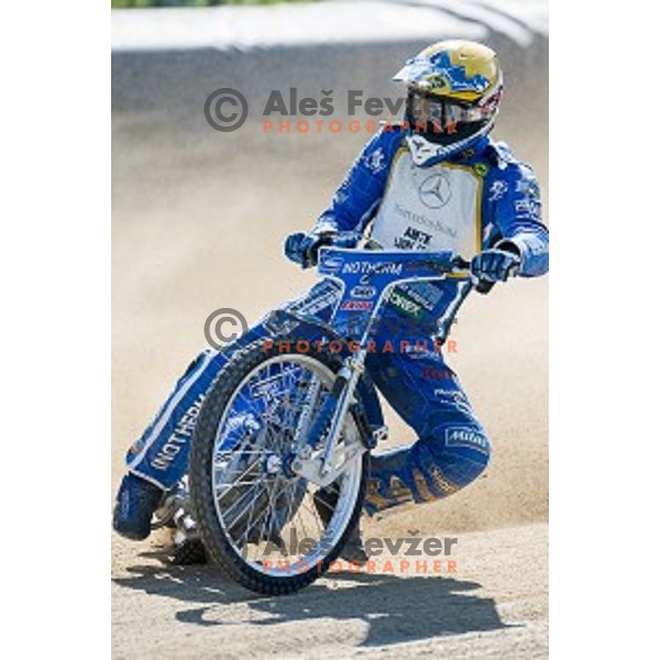 Matej Zagar at speedway race for the 2014 FIM Speedway Grand Prix World Championship Qualifying Round 2, Ljubljana, Slovenia, 07.06.2014