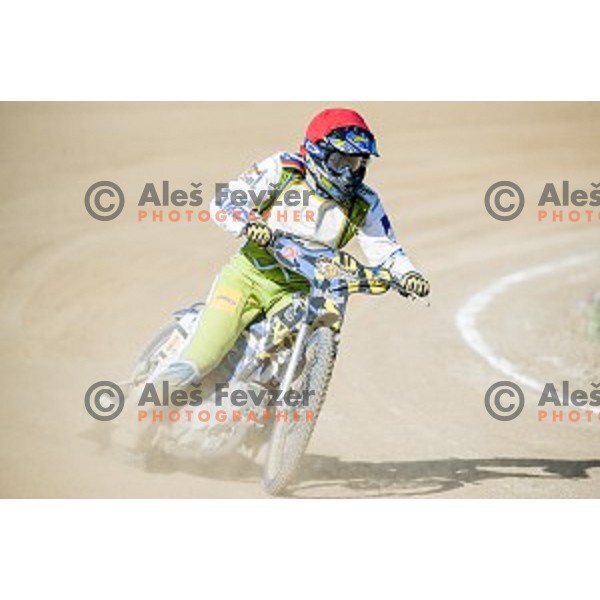 Matic Vodrih at speedway race for the 2014 FIM Speedway Grand Prix World Championship Qualifying Round 2, Ljubljana, Slovenia, 07.06.2014