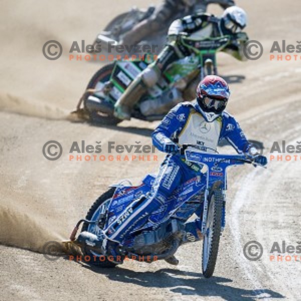 Matej Zagar at speedway race for the 2014 FIM Speedway Grand Prix World Championship Qualifying Round 2, Ljubljana, Slovenia, 07.06.2014