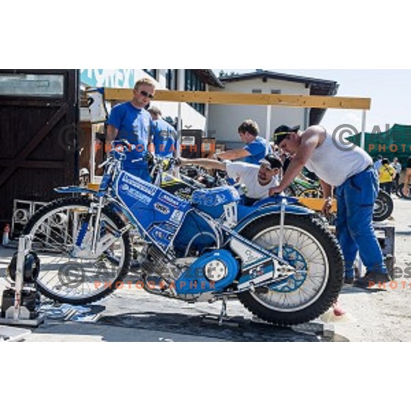 Matic Vodrih at speedway race for the 2014 FIM Speedway Grand Prix World Championship Qualifying Round 2, Ljubljana, Slovenia, 07.06.2014