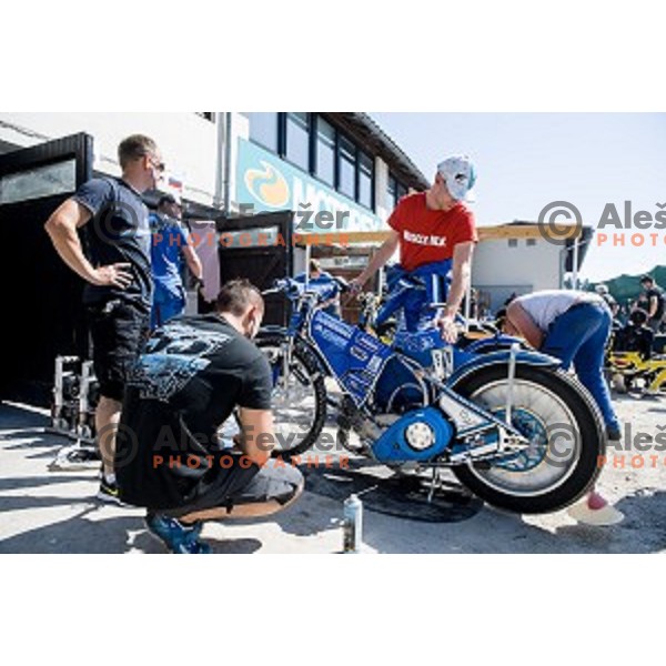Matej Zagar at speedway race for the 2014 FIM Speedway Grand Prix World Championship Qualifying Round 2, Ljubljana, Slovenia, 07.06.2014