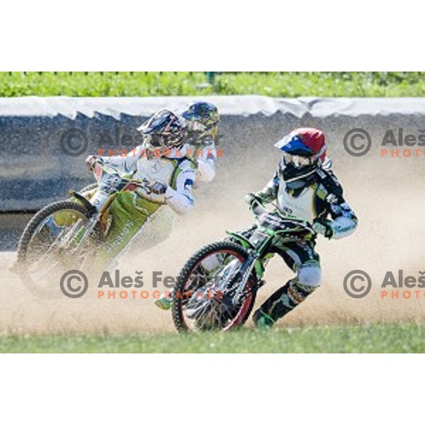 Matic Vodrih at speedway race for the 2014 FIM Speedway Grand Prix World Championship Qualifying Round 2, Ljubljana, Slovenia, 07.06.2014