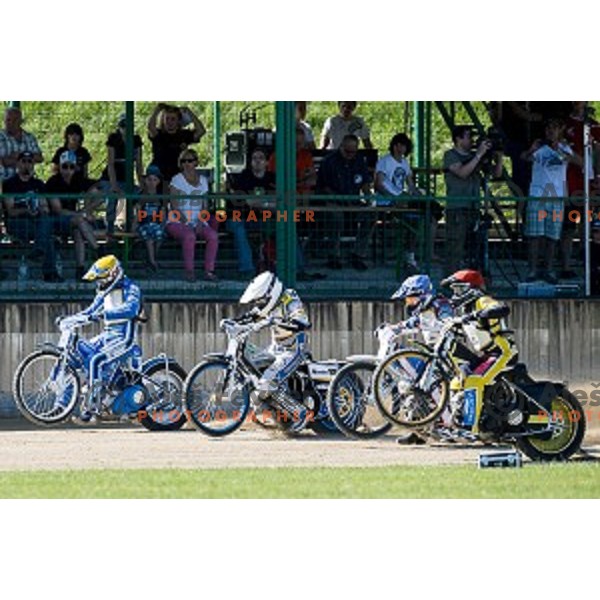 Matej Zagar at speedway race for the 2014 FIM Speedway Grand Prix World Championship Qualifying Round 2, Ljubljana, Slovenia, 07.06.2014