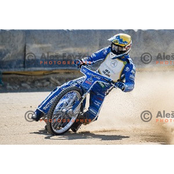 Matej Zagar at speedway race for the 2014 FIM Speedway Grand Prix World Championship Qualifying Round 2, Ljubljana, Slovenia, 07.06.2014