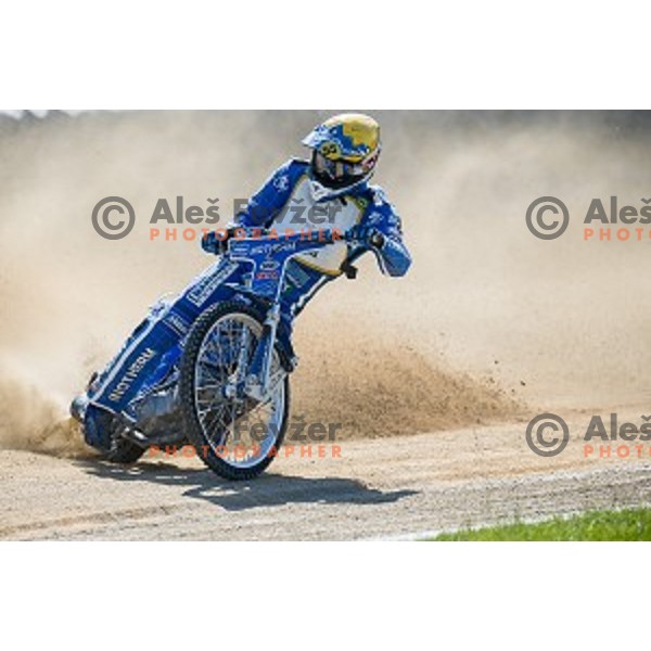 Matej Zagar at speedway race for the 2014 FIM Speedway Grand Prix World Championship Qualifying Round 2, Ljubljana, Slovenia, 07.06.2014