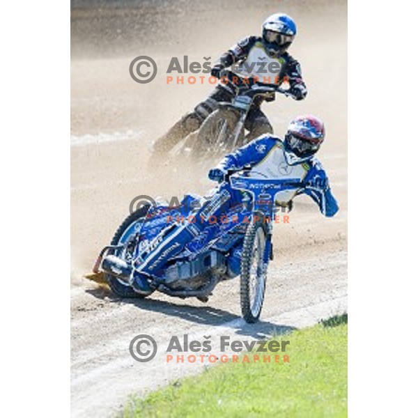 Matej Zagar at speedway race for the 2014 FIM Speedway Grand Prix World Championship Qualifying Round 2, Ljubljana, Slovenia, 07.06.2014