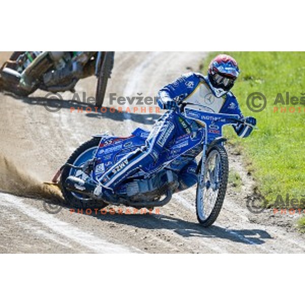 Matej Zagar at speedway race for the 2014 FIM Speedway Grand Prix World Championship Qualifying Round 2, Ljubljana, Slovenia, 07.06.2014