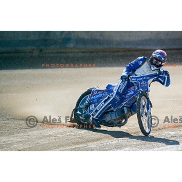 Matej Zagar at speedway race for the 2014 FIM Speedway Grand Prix World Championship Qualifying Round 2, Ljubljana, Slovenia, 07.06.2014