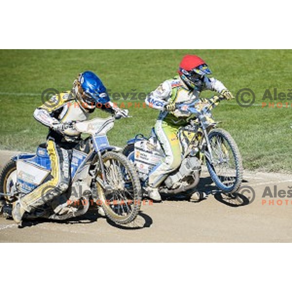 Matic Vodrih at speedway race for the 2014 FIM Speedway Grand Prix World Championship Qualifying Round 2, Ljubljana, Slovenia, 07.06.2014