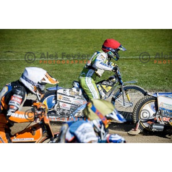 Matic Vodrih at speedway race for the 2014 FIM Speedway Grand Prix World Championship Qualifying Round 2, Ljubljana, Slovenia, 07.06.2014