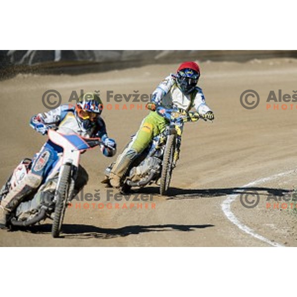 Matic Vodrih at speedway race for the 2014 FIM Speedway Grand Prix World Championship Qualifying Round 2, Ljubljana, Slovenia, 07.06.2014
