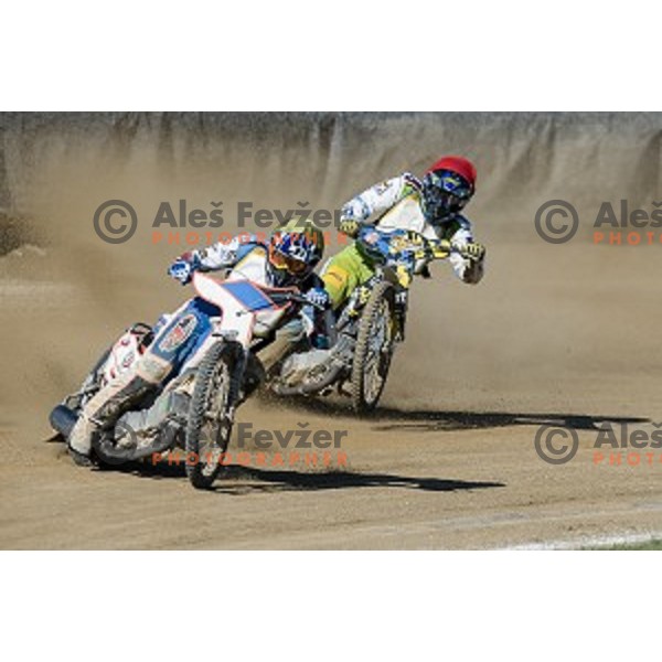Matic Vodrih at speedway race for the 2014 FIM Speedway Grand Prix World Championship Qualifying Round 2, Ljubljana, Slovenia, 07.06.2014