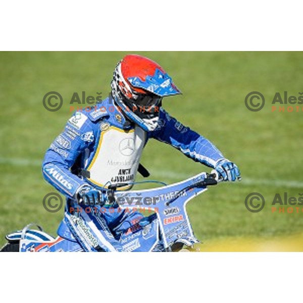 Matej Zagar at speedway race for the 2014 FIM Speedway Grand Prix World Championship Qualifying Round 2, Ljubljana, Slovenia, 07.06.2014