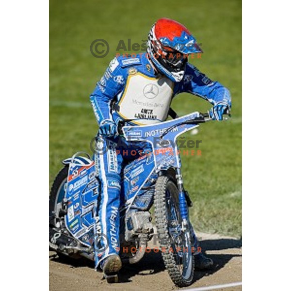 Matej Zagar at speedway race for the 2014 FIM Speedway Grand Prix World Championship Qualifying Round 2, Ljubljana, Slovenia, 07.06.2014