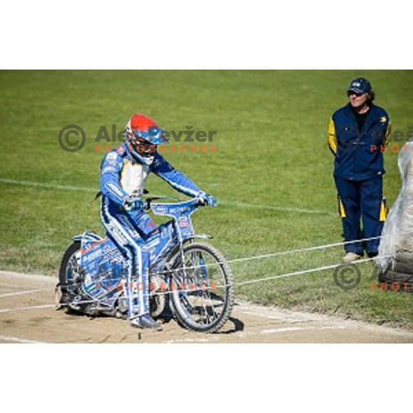 Matej Zagar at speedway race for the 2014 FIM Speedway Grand Prix World Championship Qualifying Round 2, Ljubljana, Slovenia, 07.06.2014