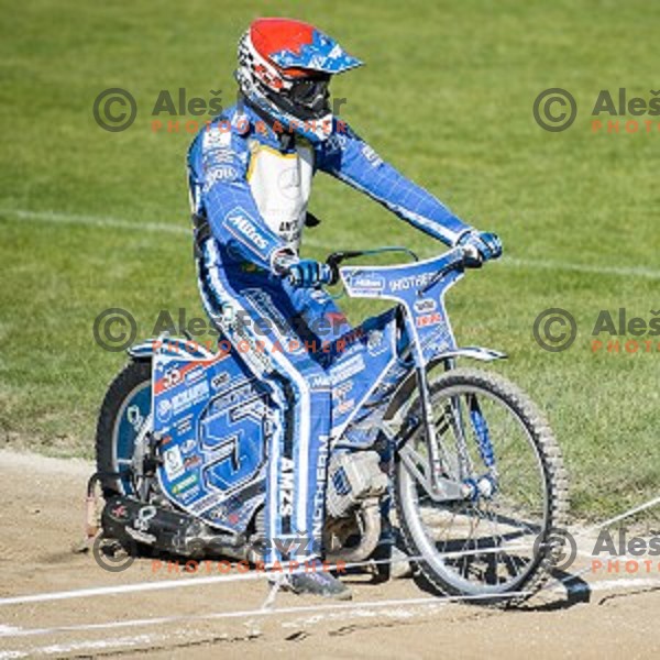 Matej Zagar at speedway race for the 2014 FIM Speedway Grand Prix World Championship Qualifying Round 2, Ljubljana, Slovenia, 07.06.2014