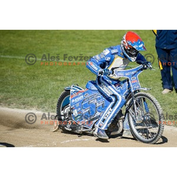 Matej Zagar at speedway race for the 2014 FIM Speedway Grand Prix World Championship Qualifying Round 2, Ljubljana, Slovenia, 07.06.2014