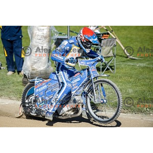 Matej Zagar at speedway race for the 2014 FIM Speedway Grand Prix World Championship Qualifying Round 2, Ljubljana, Slovenia, 07.06.2014