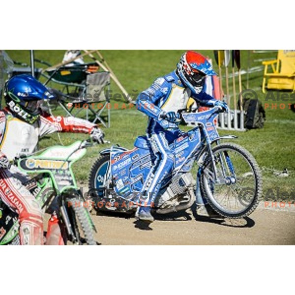Matej Zagar at speedway race for the 2014 FIM Speedway Grand Prix World Championship Qualifying Round 2, Ljubljana, Slovenia, 07.06.2014