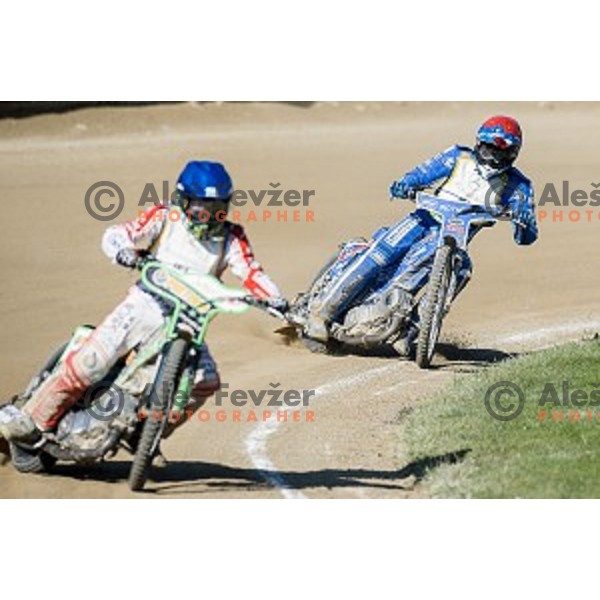 Matej Zagar at speedway race for the 2014 FIM Speedway Grand Prix World Championship Qualifying Round 2, Ljubljana, Slovenia, 07.06.2014