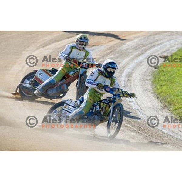 Matic Vodrih at speedway race for the 2014 FIM Speedway Grand Prix World Championship Qualifying Round 2, Ljubljana, Slovenia, 07.06.2014