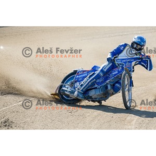 Matej Zagar at speedway race for the 2014 FIM Speedway Grand Prix World Championship Qualifying Round 2, Ljubljana, Slovenia, 07.06.2014