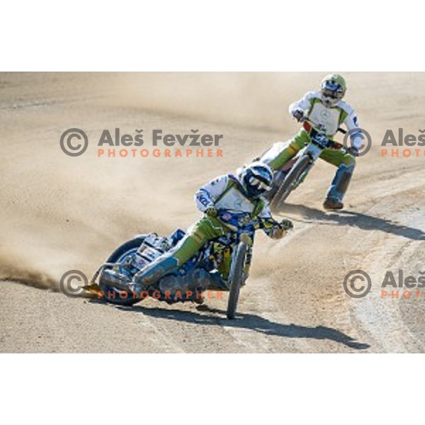 Matic Vodrih at speedway race for the 2014 FIM Speedway Grand Prix World Championship Qualifying Round 2, Ljubljana, Slovenia, 07.06.2014