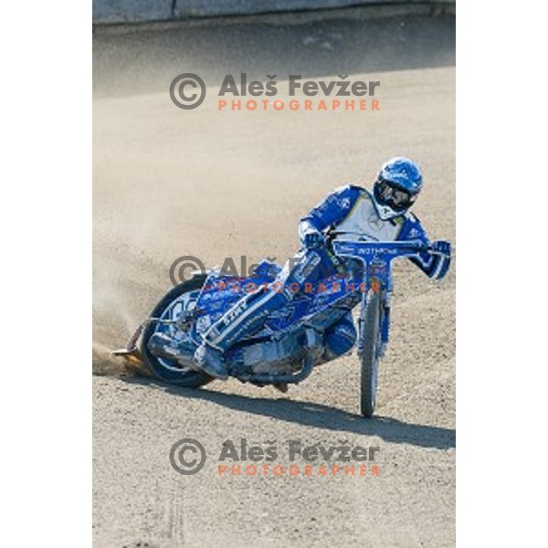 Matej Zagar at speedway race for the 2014 FIM Speedway Grand Prix World Championship Qualifying Round 2, Ljubljana, Slovenia, 07.06.2014