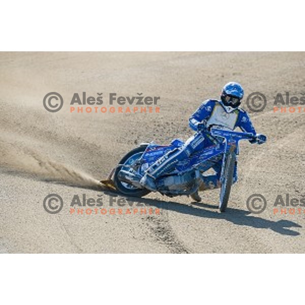 Matej Zagar at speedway race for the 2014 FIM Speedway Grand Prix World Championship Qualifying Round 2, Ljubljana, Slovenia, 07.06.2014