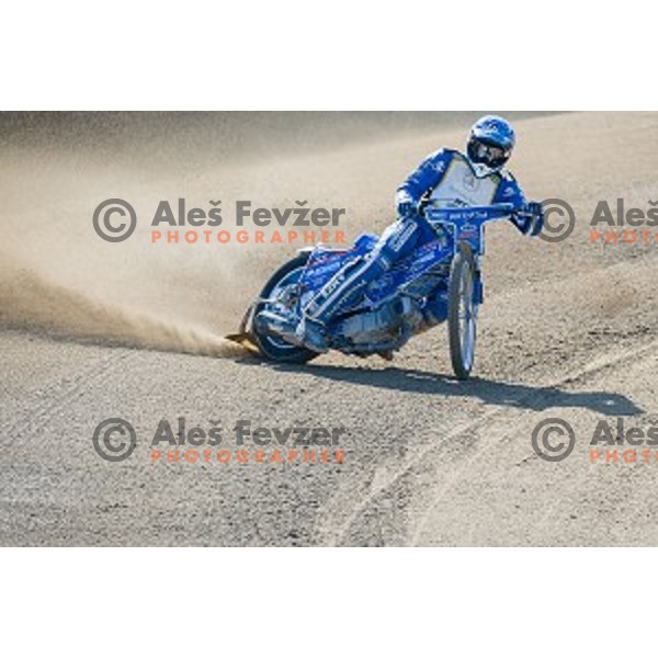 Matej Zagar at speedway race for the 2014 FIM Speedway Grand Prix World Championship Qualifying Round 2, Ljubljana, Slovenia, 07.06.2014