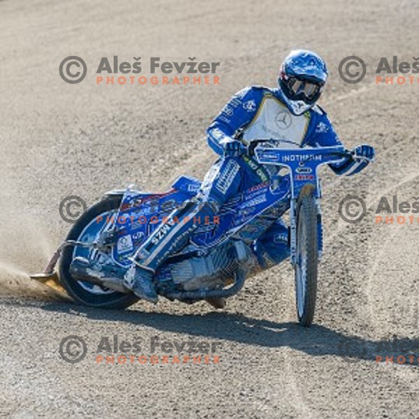 Matej Zagar at speedway race for the 2014 FIM Speedway Grand Prix World Championship Qualifying Round 2, Ljubljana, Slovenia, 07.06.2014