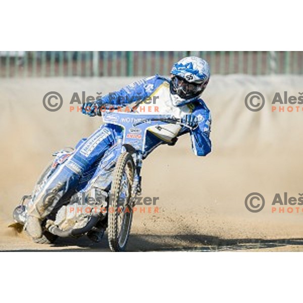 Matej Zagar at speedway race for the 2014 FIM Speedway Grand Prix World Championship Qualifying Round 2, Ljubljana, Slovenia, 07.06.2014