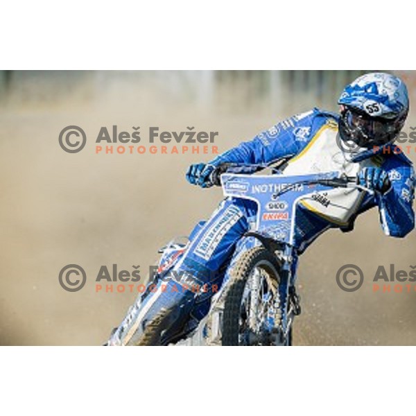 Matej Zagar at speedway race for the 2014 FIM Speedway Grand Prix World Championship Qualifying Round 2, Ljubljana, Slovenia, 07.06.2014