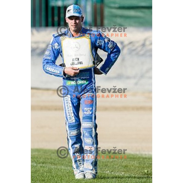 Matej Zagar at speedway race for the 2014 FIM Speedway Grand Prix World Championship Qualifying Round 2, Ljubljana, Slovenia, 07.06.2014