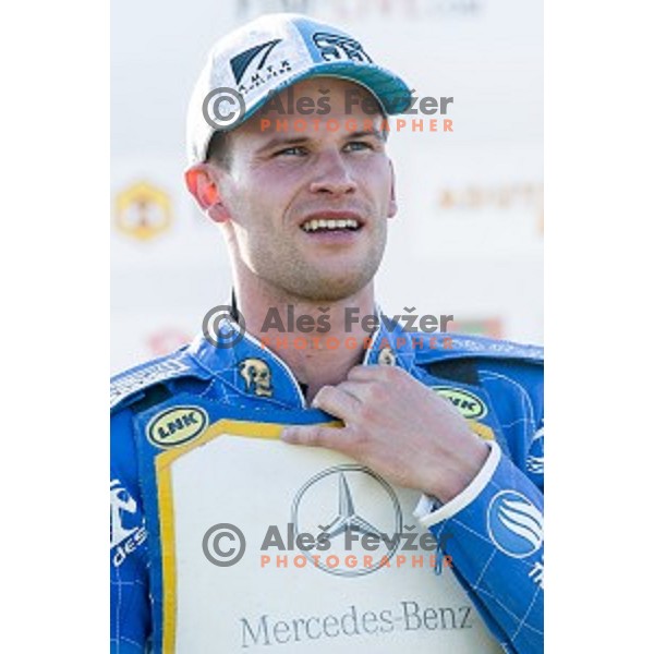 Matej Zagar at speedway race for the 2014 FIM Speedway Grand Prix World Championship Qualifying Round 2, Ljubljana, Slovenia, 07.06.2014