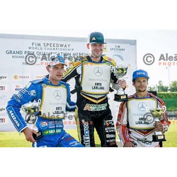 Matej Zagar at speedway race for the 2014 FIM Speedway Grand Prix World Championship Qualifying Round 2, Ljubljana, Slovenia, 07.06.2014