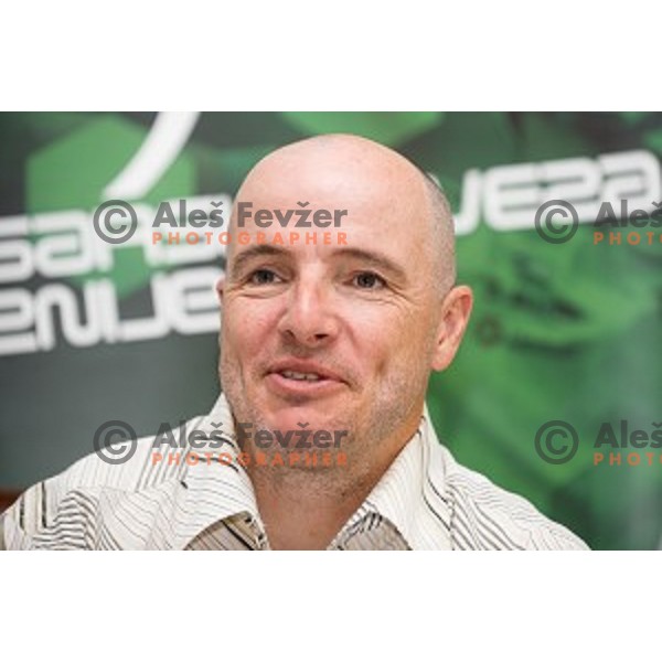 Andrej Dekleva at the press conference after winning the European championships, Ljubljana, Slovenia, 10.06.2014