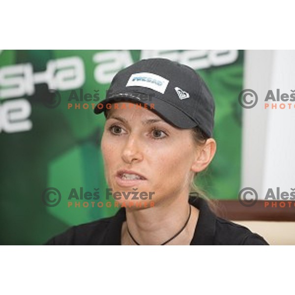 Blaza Klemenic at the press conference after winning the European championships, Ljubljana, Slovenia, 10.06.2014