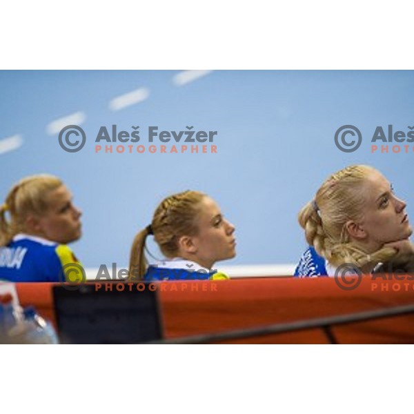 Lara Hrncic in action during Handballl match Slovenia - Sweden, EHF Euro 2014 qualifying, Kodeljevo, Ljubljana, Slovenia, 11.06.2014