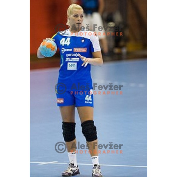 Ana Petrinja in action during Handballl match Slovenia - Sweden, EHF Euro 2014 qualifying, Kodeljevo, Ljubljana, Slovenia, 11.06.2014